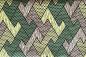 Preview: Afrikanischer Waxprint GREEN ZIGZAG